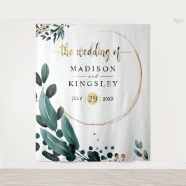 Tapiz Deep Blue Floral Elegant Fall Wedding