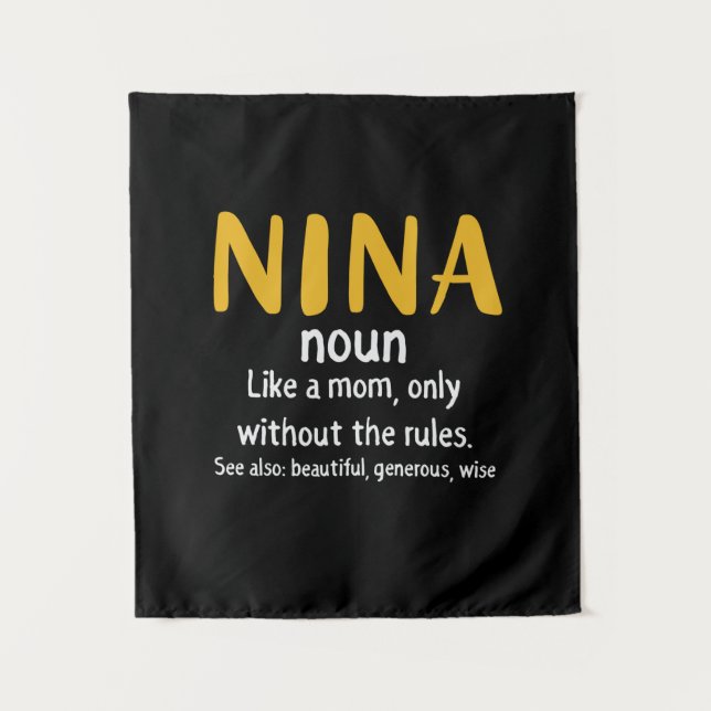 Tapiz Definición de nina de arte madre (Anverso)
