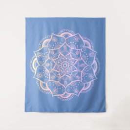 Tapiz Degradado azul Mandala Boho Pastel