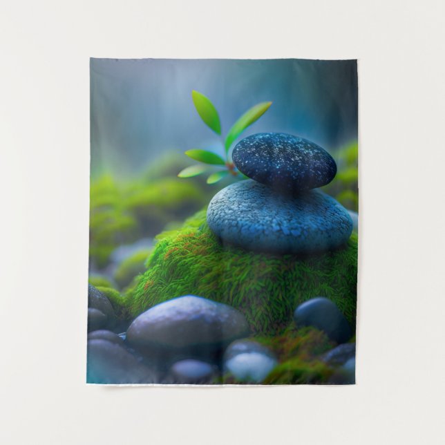 Tapiz Deja guijarros tranquilos y tranquilos ríos tranqu (Anverso)