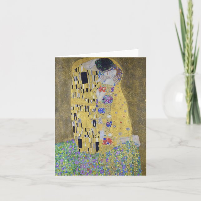 Tapiz del amor: Un beso en oro de Klimt Valentine (Anverso)