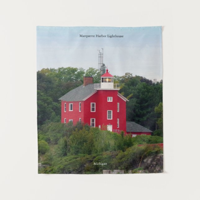 tapiz del faro del puerto de Marquette (Anverso)