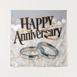 Tapiz del Feliz Aniversario Boda