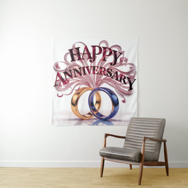Tapiz del Feliz Aniversario Boda (In situ)