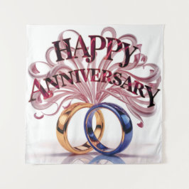 Tapiz del Feliz Aniversario Boda