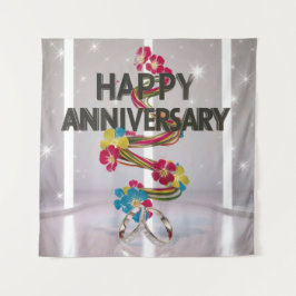 Tapiz del Feliz Aniversario Boda