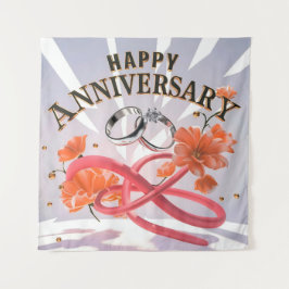 Tapiz del Feliz Aniversario Boda