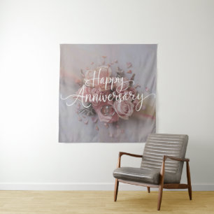 Tapiz del Feliz Aniversario Boda