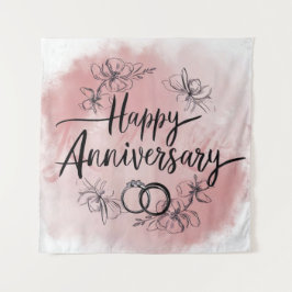 Tapiz del Feliz Aniversario Boda