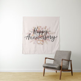 Tapiz del Feliz Aniversario Boda