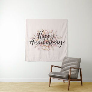 Tapiz del Feliz Aniversario Boda