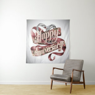 Tapiz del Feliz Aniversario Boda