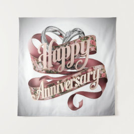 Tapiz del Feliz Aniversario Boda