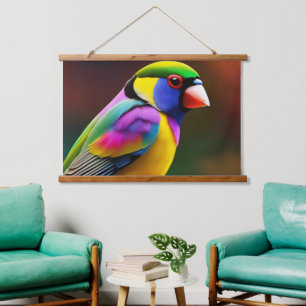 Tapiz del Muro de Finch de Gouldian