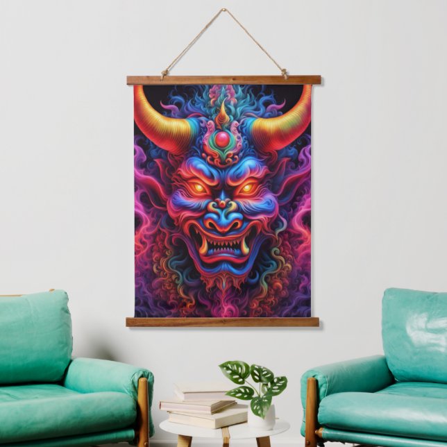 Tapiz del muro Demonio japonés (Sala de estar)