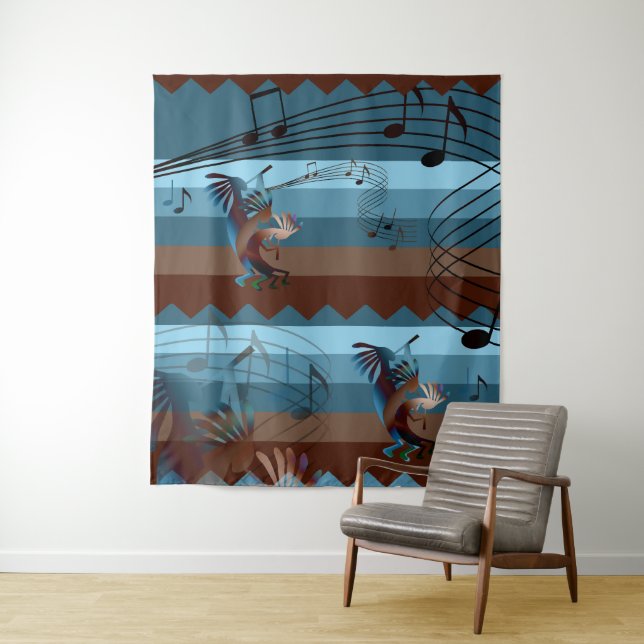 Tapiz del Suroeste de Kokopelli Music XL (In situ)