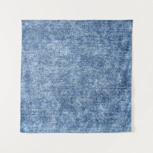 Tapiz Denim azul de lavado con ácido, textura de cierre.