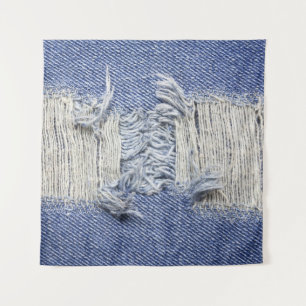 Tapiz Denim azul roto: textura de jeans.