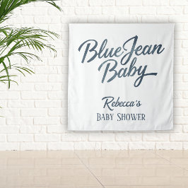 Tapiz Denim Bear Clothesline Boy Blue Jean Baby Shower