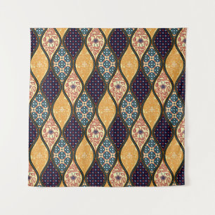 Tapiz Denim Blue Art Nouveau: sin foco