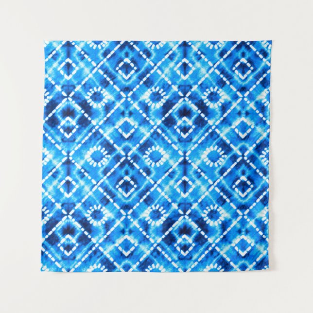 Tapiz Denim blue tie die texture repeat modern pattern (Anverso)