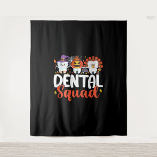 Tapiz Dental Squad Tooth Dentive Acción de Gracias Hallo
