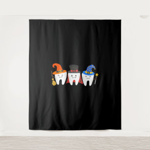 Tapiz Dentista Halloween Teeth Dental