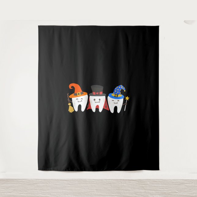 Tapiz Dentista Halloween Teeth Dental (Anverso)