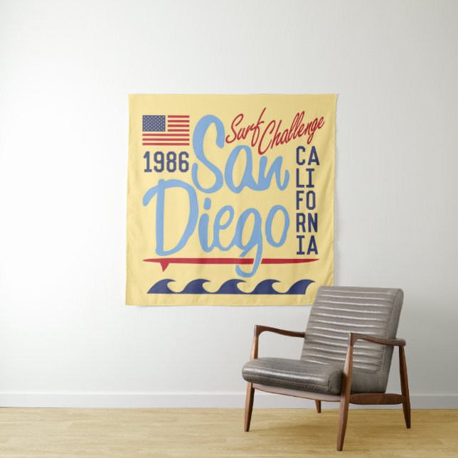 Tapiz Desafío 1986 de la resaca de San Diego (In situ (horizontal))