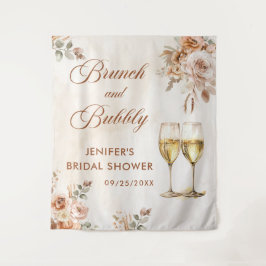 Tapiz Desayuno Brunch Floral Boho y Bridal Shower Burbuj