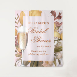 Tapiz Desayuno Brunch Floral Y Espumoso Baby Shower Nupc