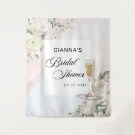 Tapiz Desayuno Brunch Floral Y Espumoso Shower Nupcial
