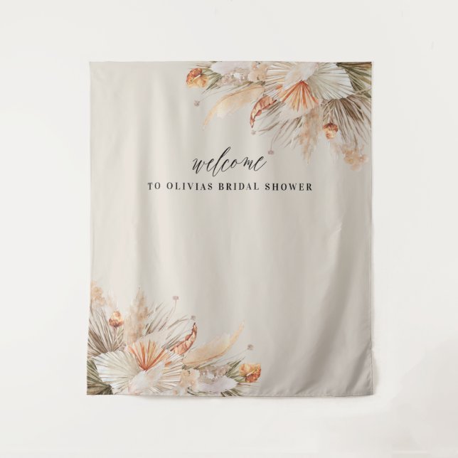 Tapiz desayuno y burbujas Llamarada de hierba de pampas  (Anverso)