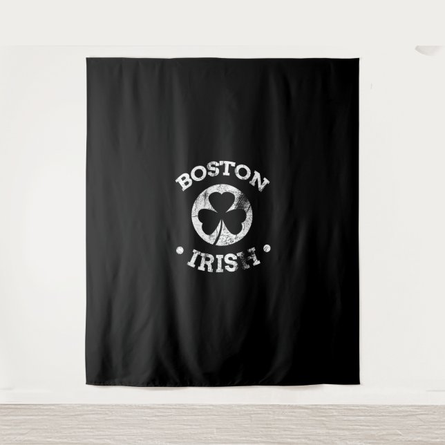 Tapiz Desfile del Día de la camiseta de Boston 617 Bos (Anverso)