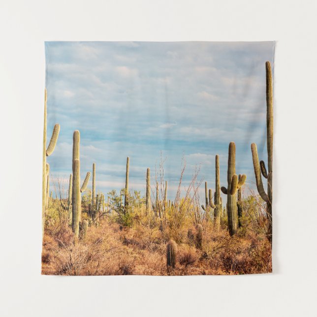Tapiz Desierto con cactus de Saguaro (Anverso)