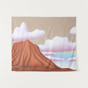 Tapiz Desierto del Suroeste y arte Minimalista Mesa