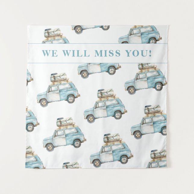 Tapiz Despedida al auto de despedida - Bienvenida Fiesta (Anverso)