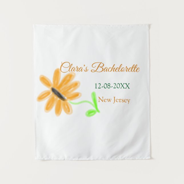 Tapiz Despedida de soltera agregar nombre fecha lugar gi (Anverso)