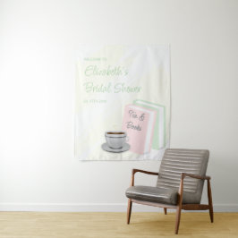 Tapiz Despedida de soltera de té y libros