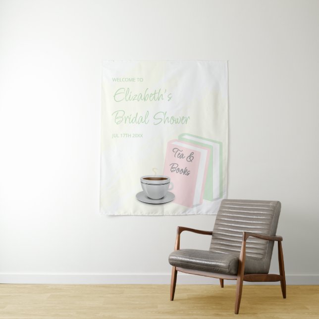 Tapiz Despedida de soltera de té y libros (In situ)
