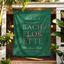 Tapiz Despedida de Soltera Moderna Colorida Hojas de Pal