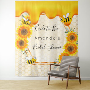 Tapiz Despedida de soltera novia abeja miel gotea giraso