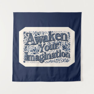 Tapiz Despertó tu imaginación (fondo azul)
