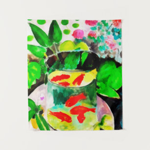 Tapiz después de Henri Matisse, The Goldfish, dibujo dig