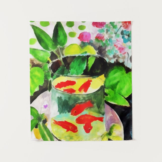 Tapiz después de Henri Matisse, The Goldfish, dibujo dig (Anverso)