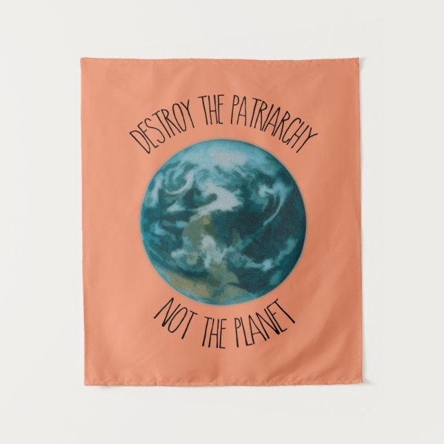 Tapiz Destruir a la feminista patriarcal (Anverso)