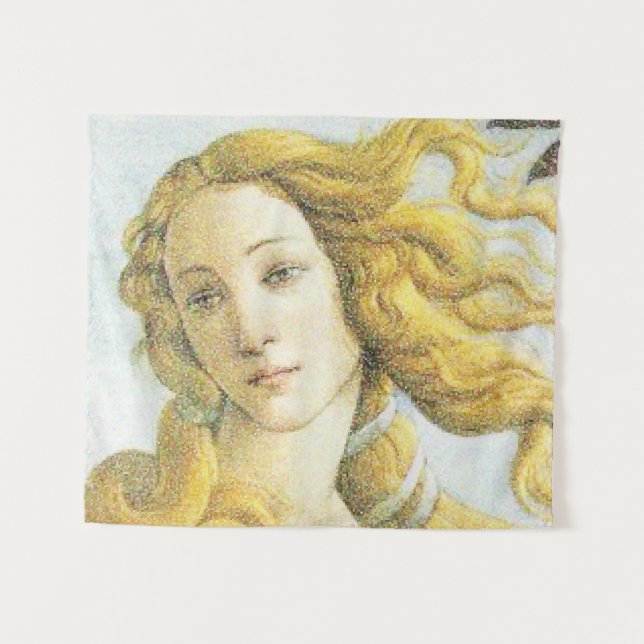 Tapiz Detalle de pintura de Venus Botticelli (Anverso (horizontal))