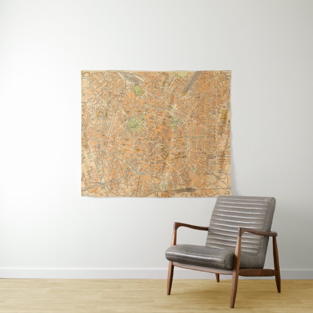 Tapiz Di Milano - mapa de Pianta de Milano, Italia (In situ (horizontal))