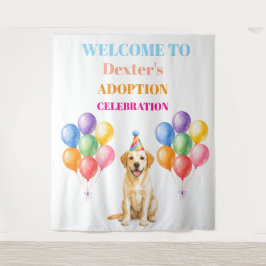 Tapiz Día de adopción del perro labrador de la fiesta