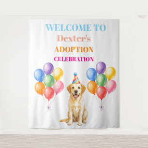 Tapiz Día de adopción del perro labrador de la fiesta